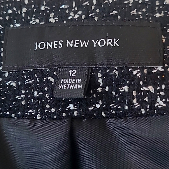 Jones New York Textured Black and White Blazer - Picture 2 of 4
